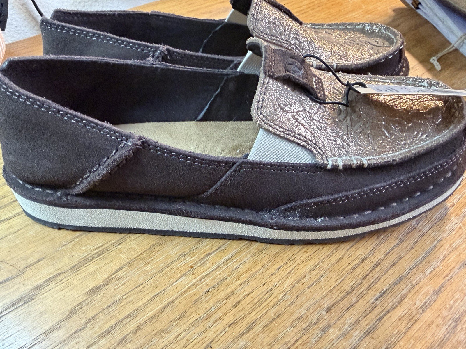 Ariat Women’s Cruiser Shoes Brown Suede Aztec Print Size 8.5B Western Slip On