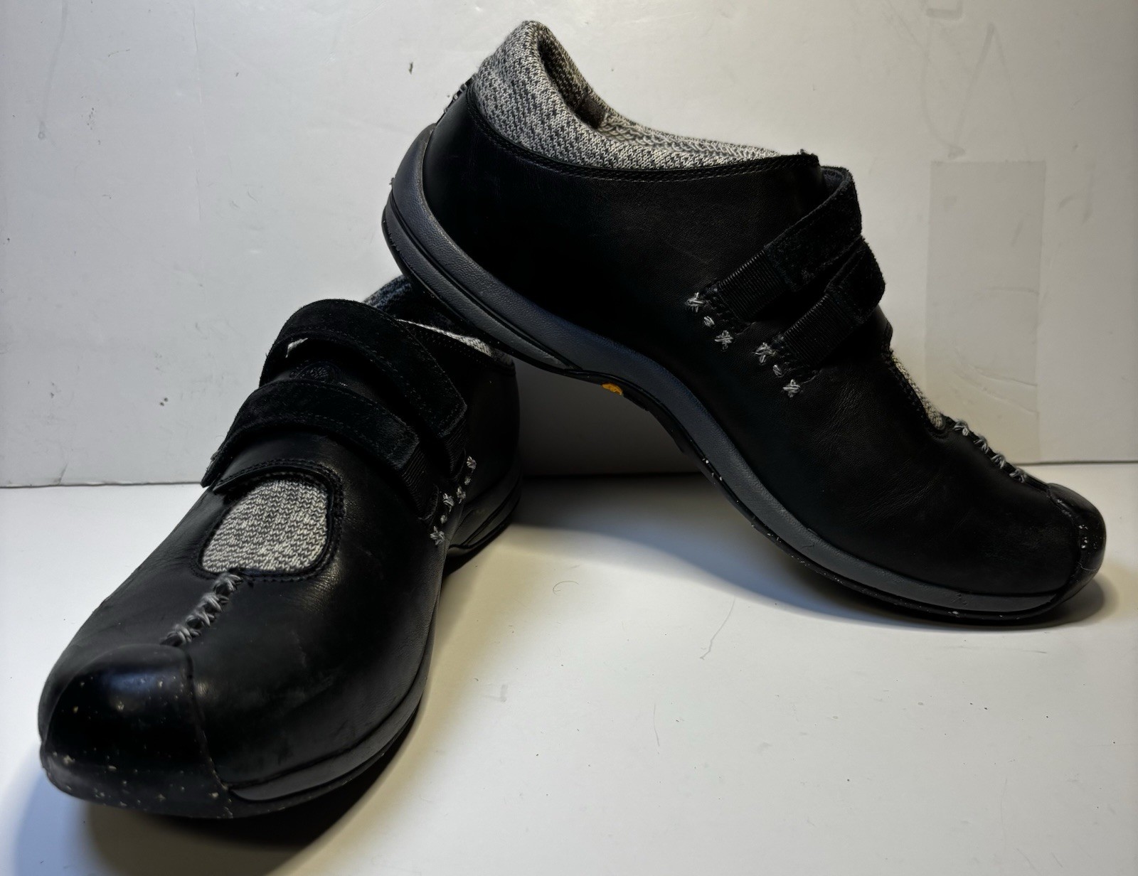 TIMBERLAND Smartwool Womens Slip On Outdoor Black Leather Shoe sz 8.5 M Vibram