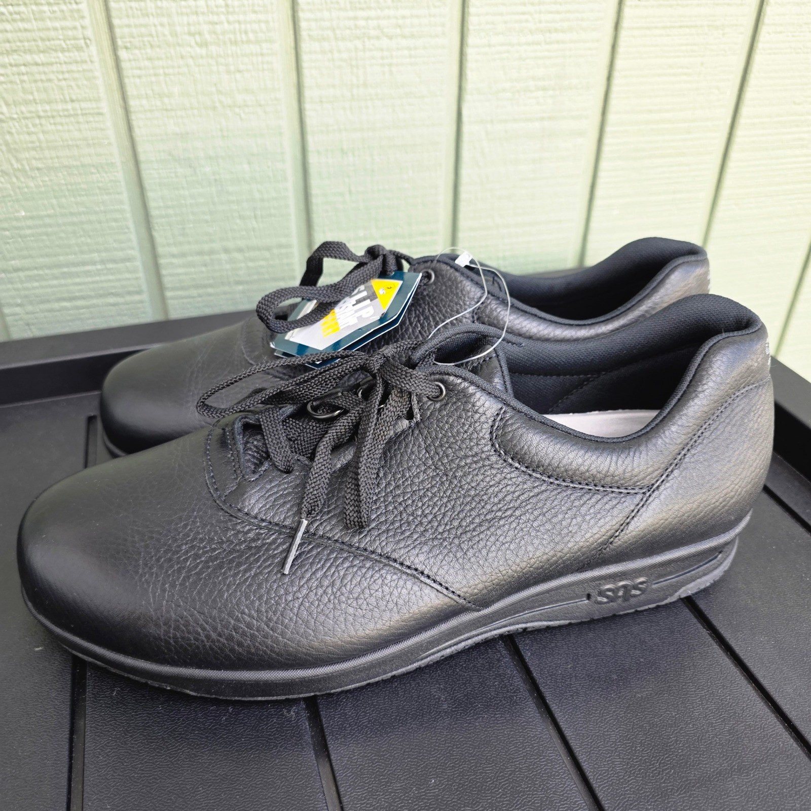 SAS Liberty Black Leather Slip Resistant Comfort Shoes Womens 11.5 WW Wide