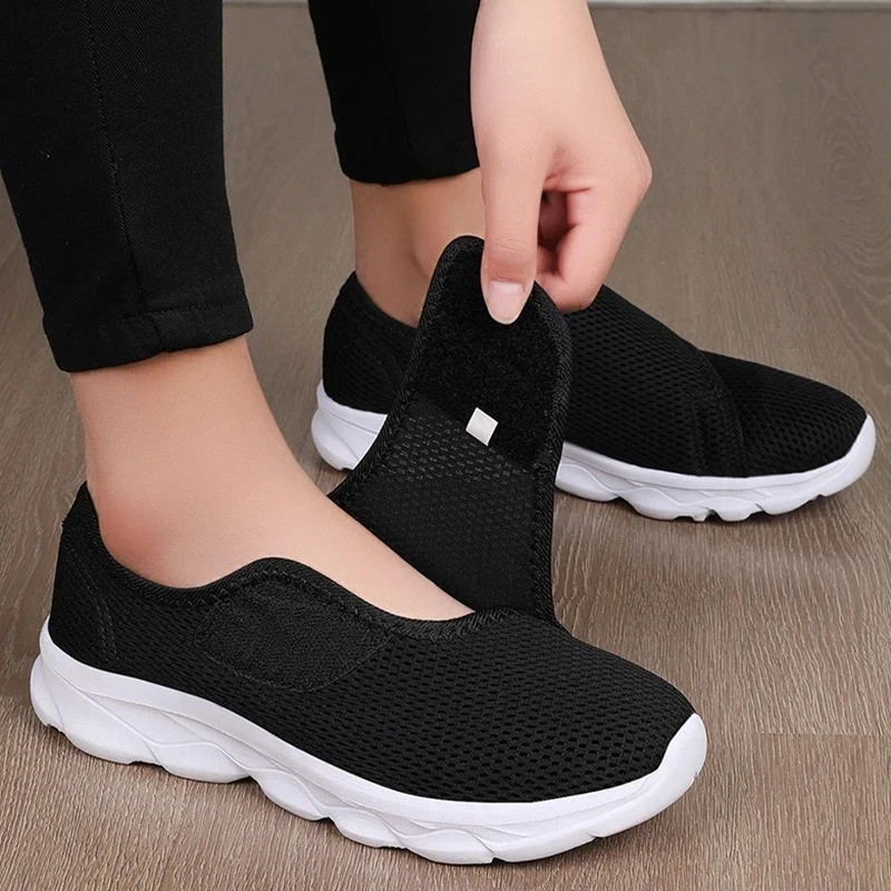 Orthopedic Women Wide Fit Diabetic Shoes Soft Adjustable Walking Comfort Shoes