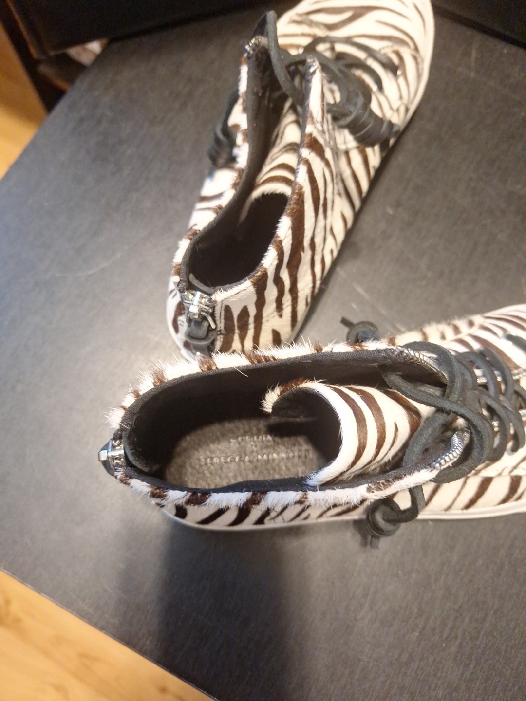 Rebecca Minkoff x Sperry Pony Hair Zebra Print High-Top Sneakers Women’s Shoes N