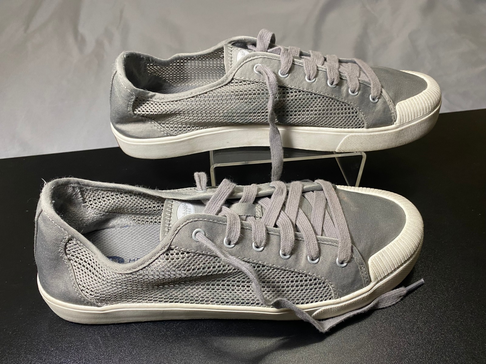 Dr Scholls GLOW LACE Shoes Womens 9.5 M GREY CLOUD Low Top Skateboarding Sneaker
