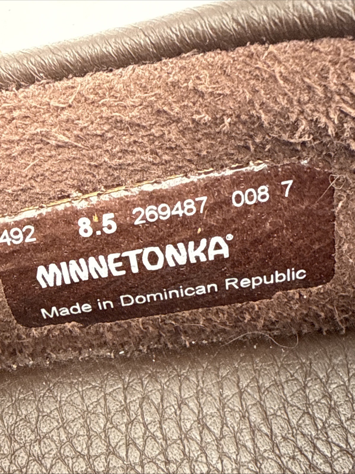 Minnetonka Brown Espresso Hardsole Moccasins 492 Size 8.5 – EUC