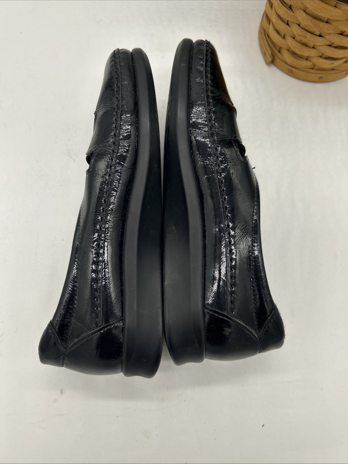 SAS Comfort Tripad Black Patent Leather Low Slip On, Crissy Women’s Size 7