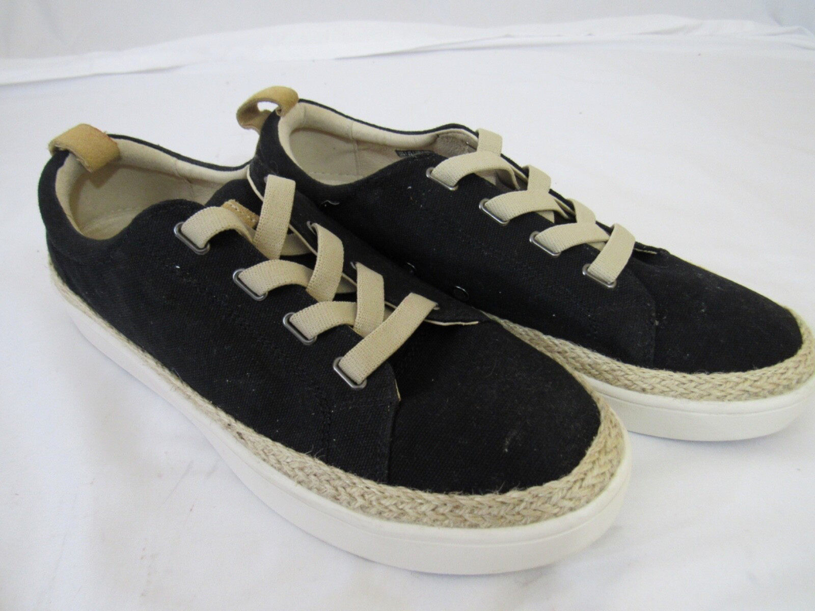 Spenco Women’s Malibu Sneaker Black Espadrille Shoe Comfort Causal Size 10B