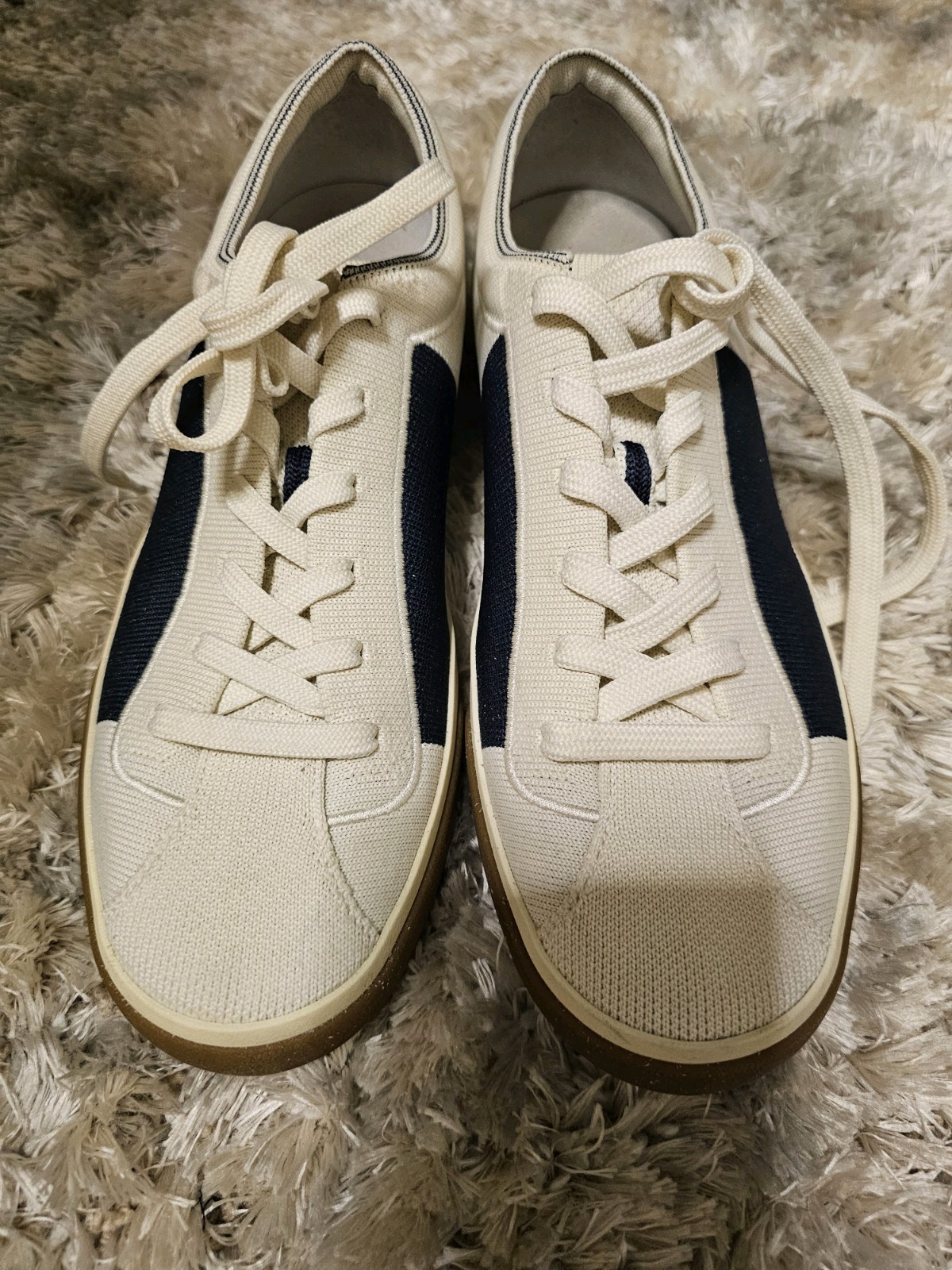 Rothy’s Womens Blackberry Block Lace Up Size 8 Knit Comfort Sneakers Shoes
