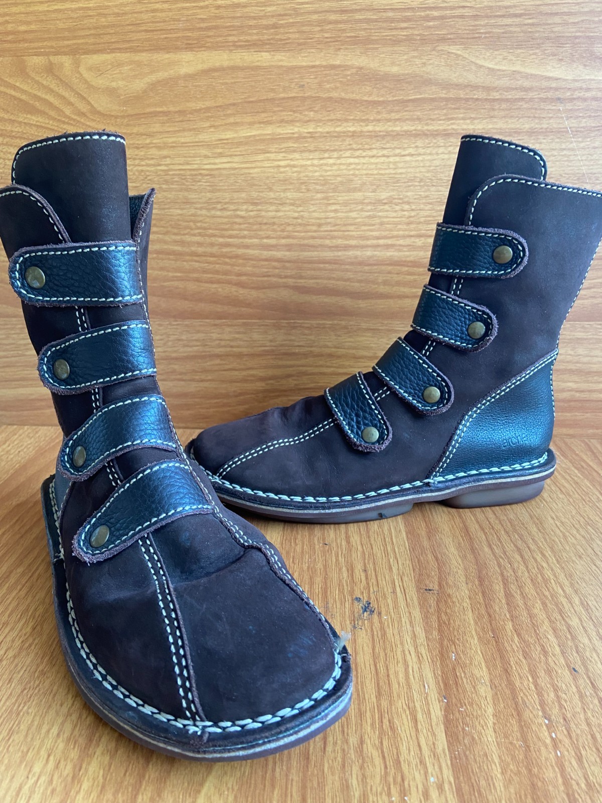 Arche Made In France ZIP Up Soft Leather BROWN Comfort boots USA Size 6~ EU/37