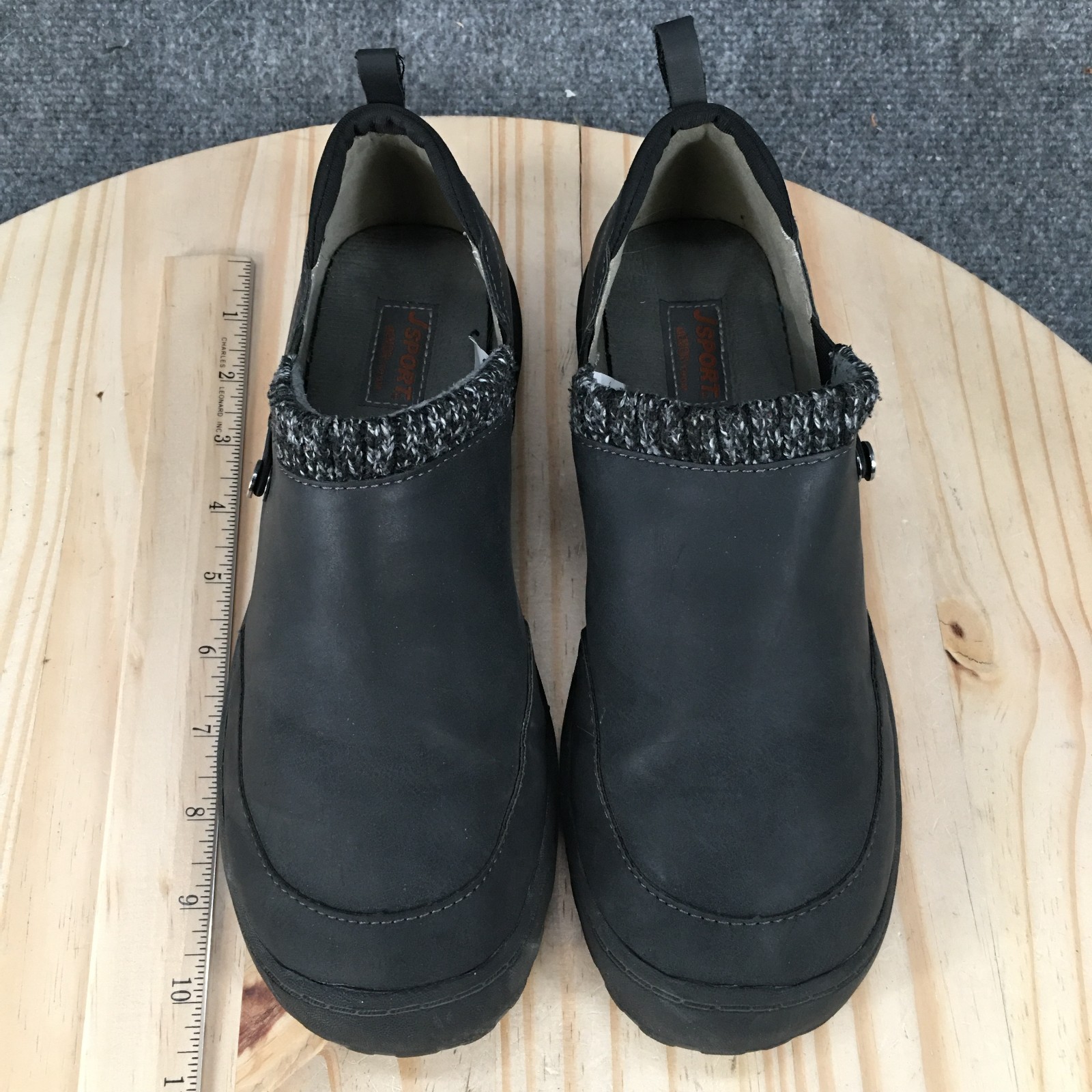 JSport by Jambu Alice Shoes Womens 9 M Slip On Round Toe Comfort Low Top Black