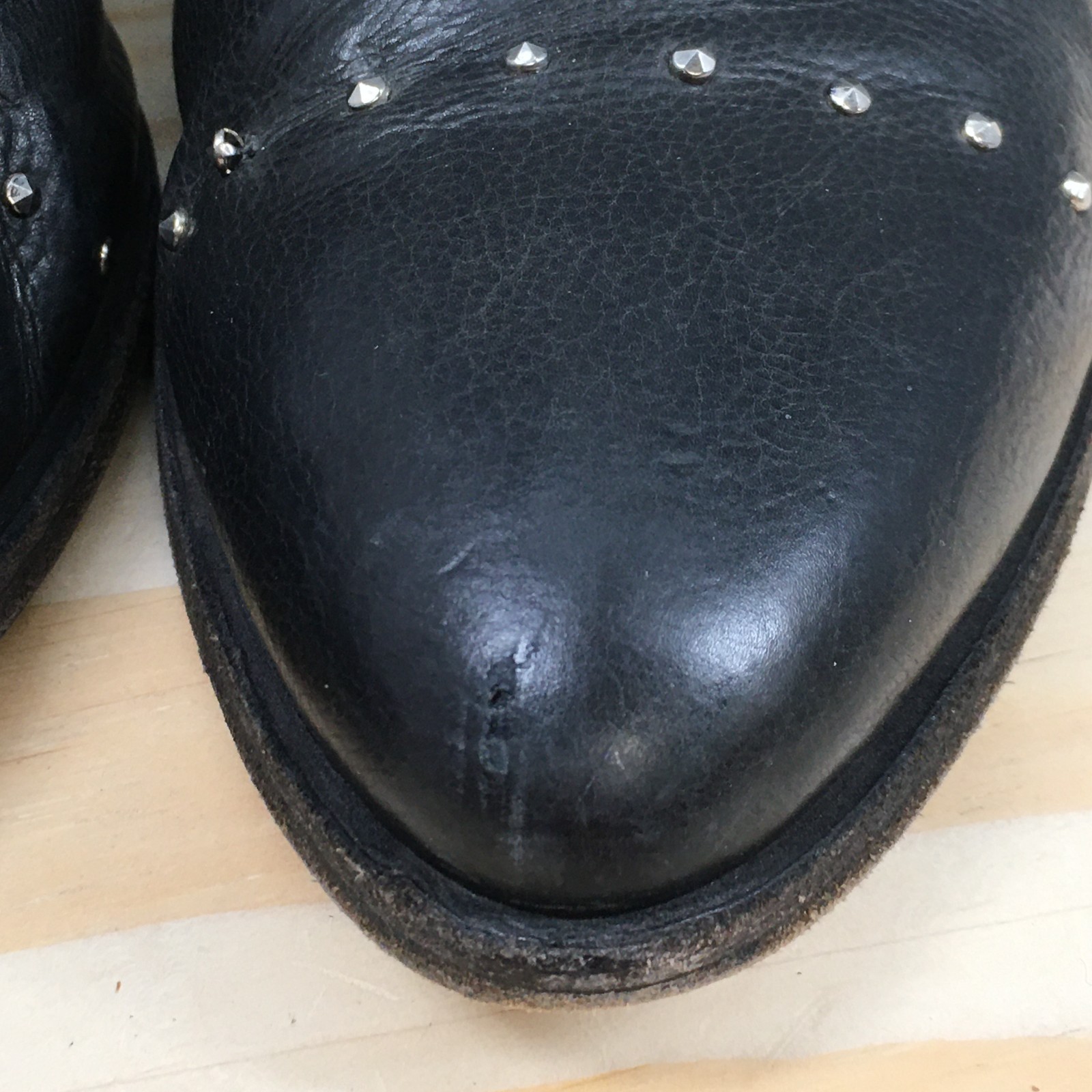Sesto Meucci Mules Womens 40 Black Almond Toe Laced Up Block Casual Leather