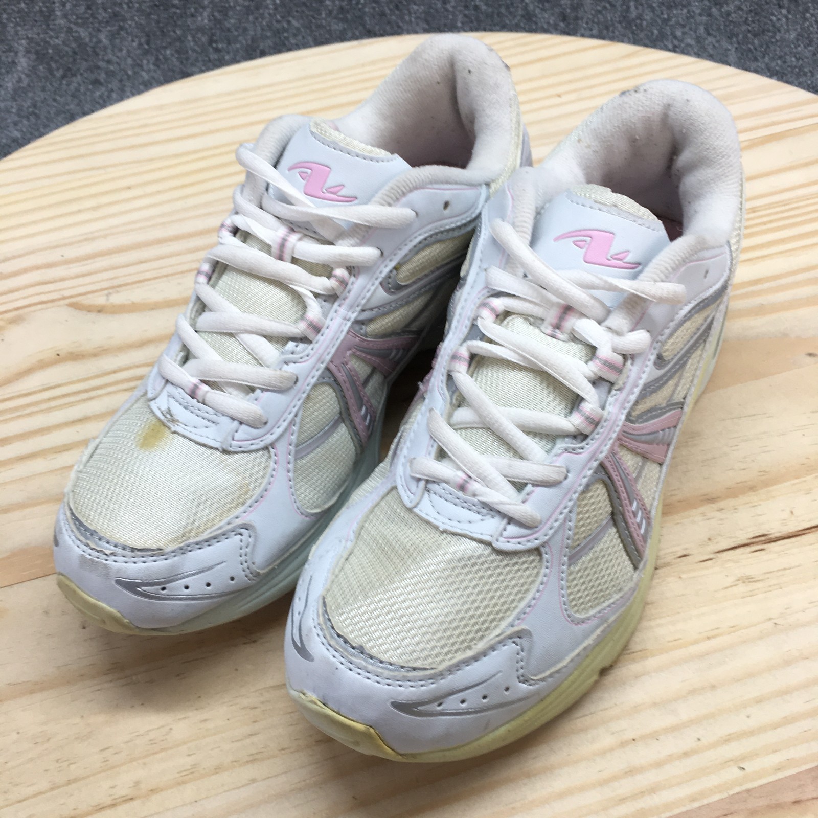 Athletic Works Shoes Womens 7 Anita 2 Sneakers White Pink Lace Up Sport 25266585