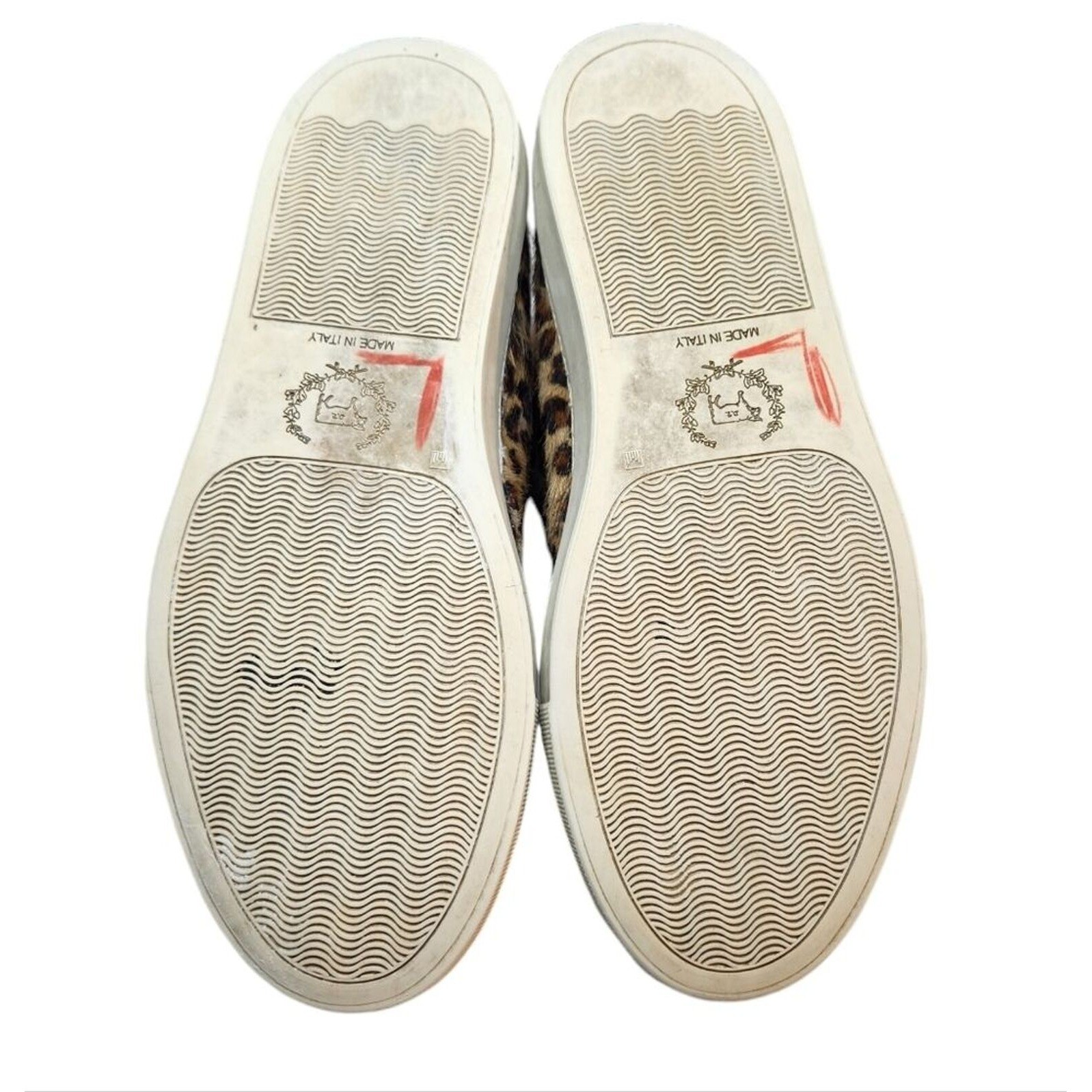 Del Toro Leopard Pony Hair Chukka Sneakers Anthropologie 7 Italian