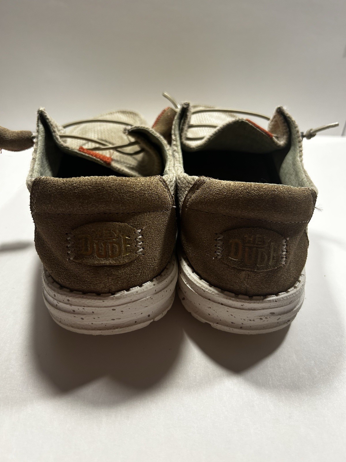 Hey Dude Wendy Wave Corduroy Olive Grey Shoes Womens Size 8 Slip On Loafers