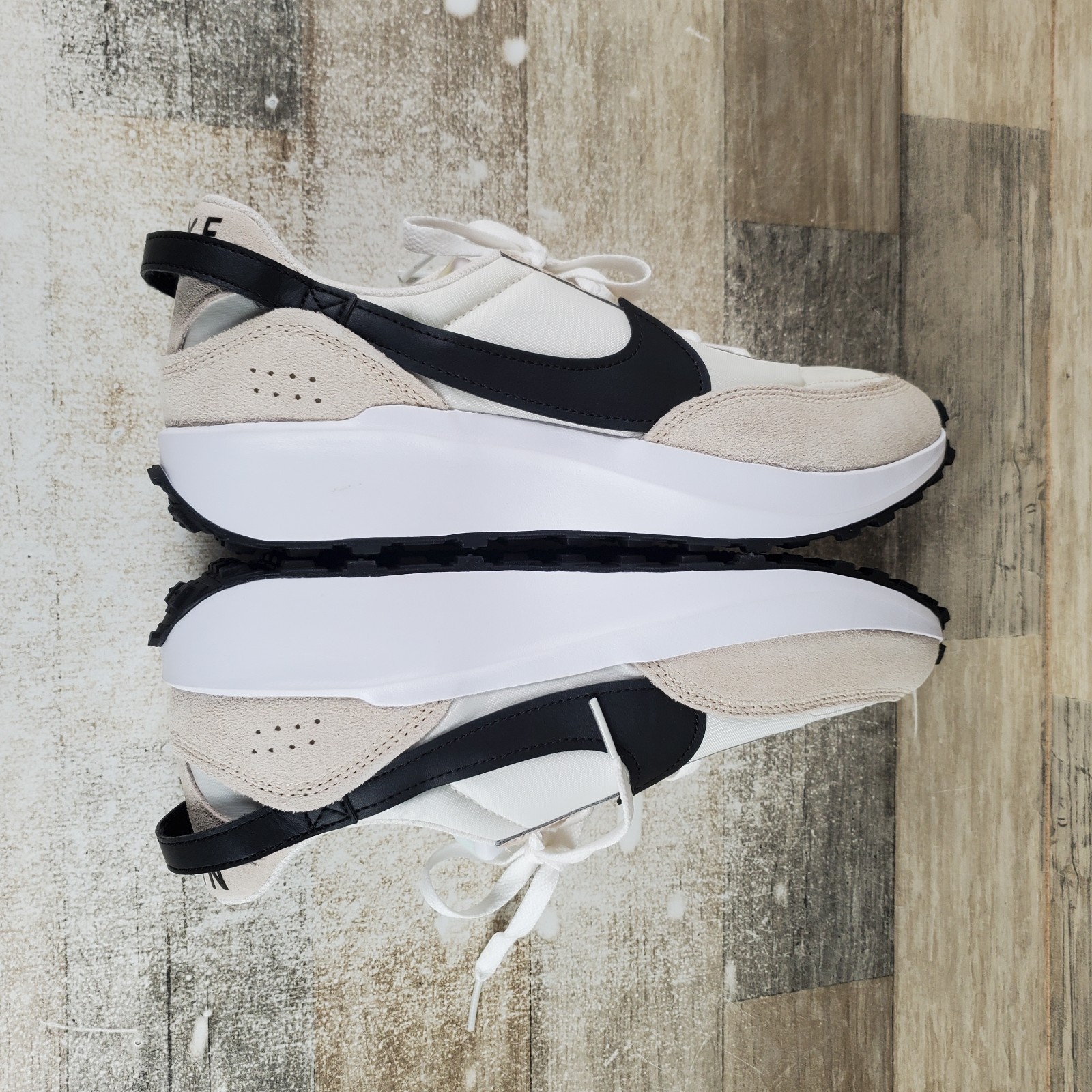 Nike Waffle Debut Womens Shoes Sz 11 Running Sanddrift Black Lace Up Sneakers
