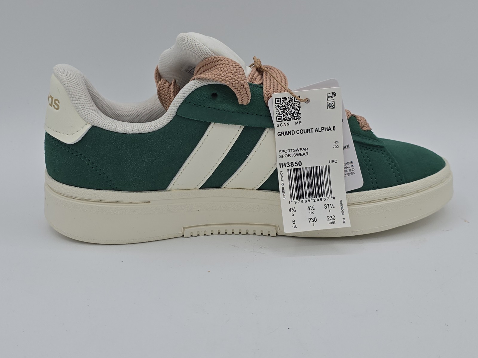 Adidas Women’s Size 6 Grand Court Alpha 00s ‘Collegiate Green’ – IH3850