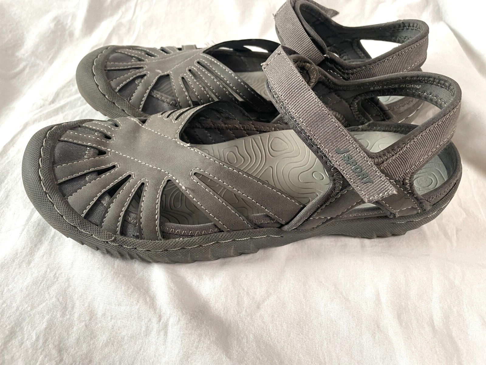 JSport by Jambu Poppy Mary Jane Sandals Gray Size 8.5