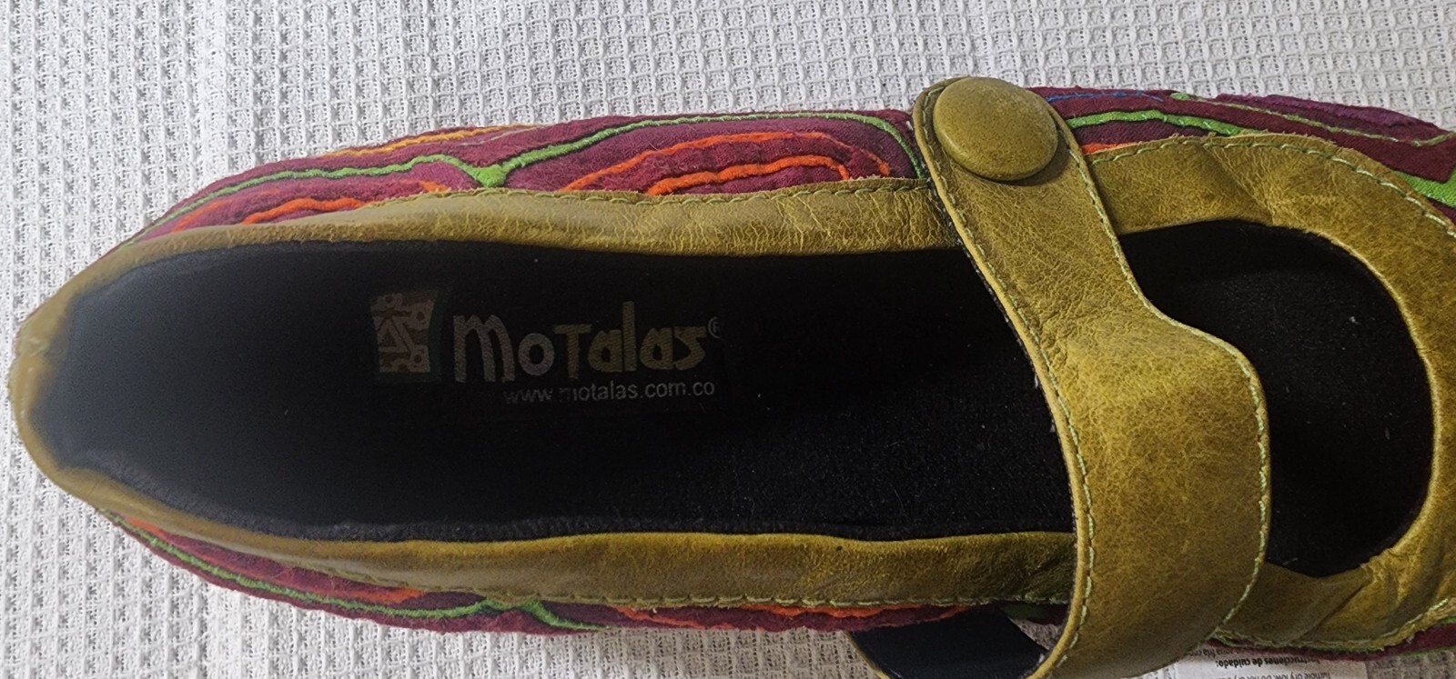 Motalas Mola Mary Jane Shoes Sz. 37 6.5 Colorful Handmade Columbia Boho
