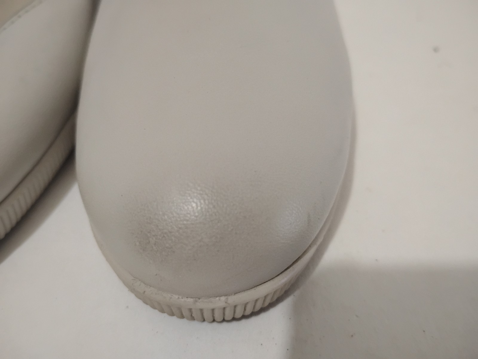 Soft Spots Shoes Women 8N Wedge Off White / Light Beige Leather Slip On