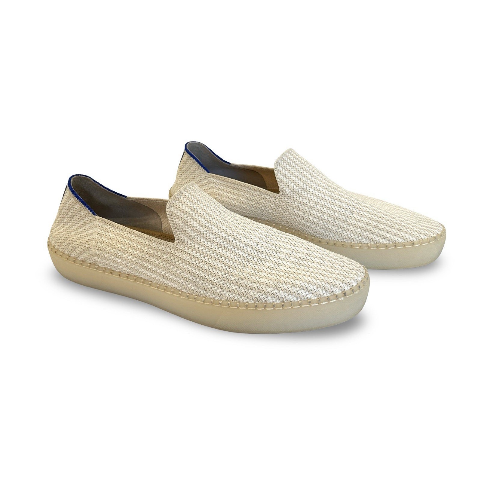 Rothys The Original Hemp Slip On Sneaker Womens Size 11 Ivory Coconut Stripe