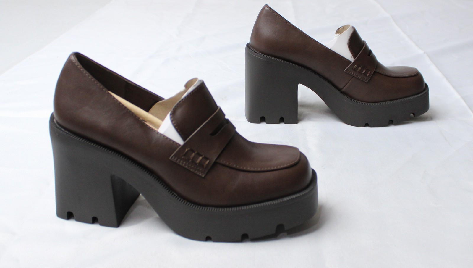 Just Fab Women’s Cher Mary Jane Pumps AC2 Coffee Size US:8 EU:38.5 UK:6