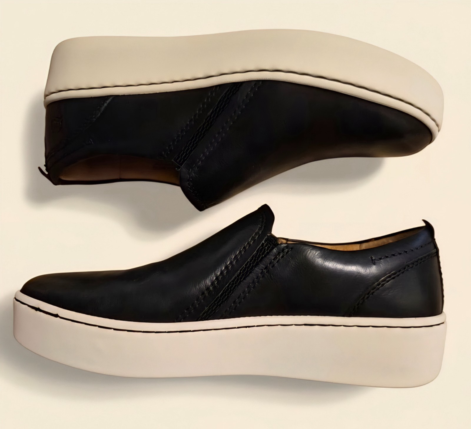 “Born” Mira Slip On, Leather, W 8.5, Black. New with Box, Retail $135