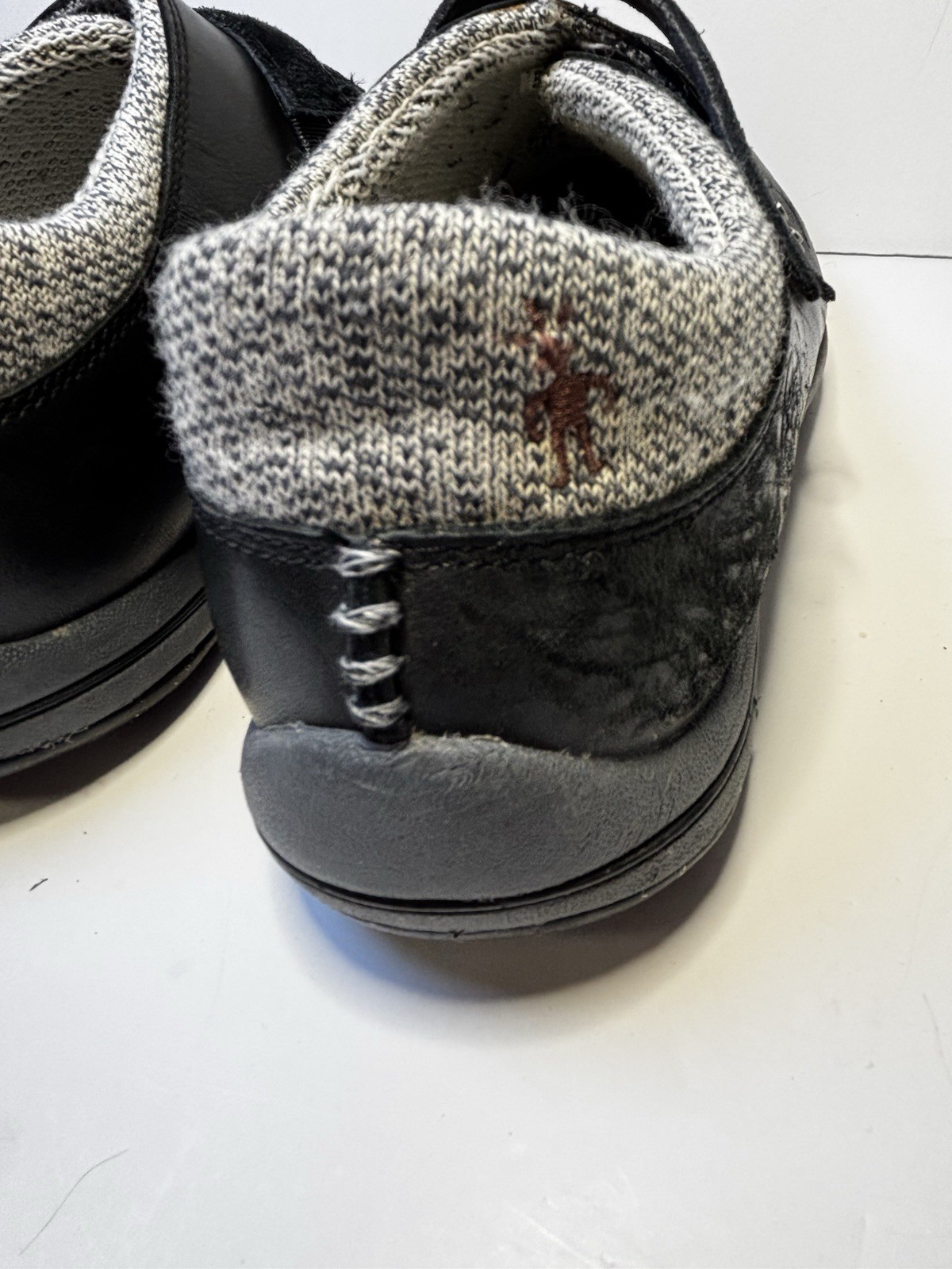 TIMBERLAND Smartwool Womens Slip On Outdoor Black Leather Shoe sz 8.5 M Vibram