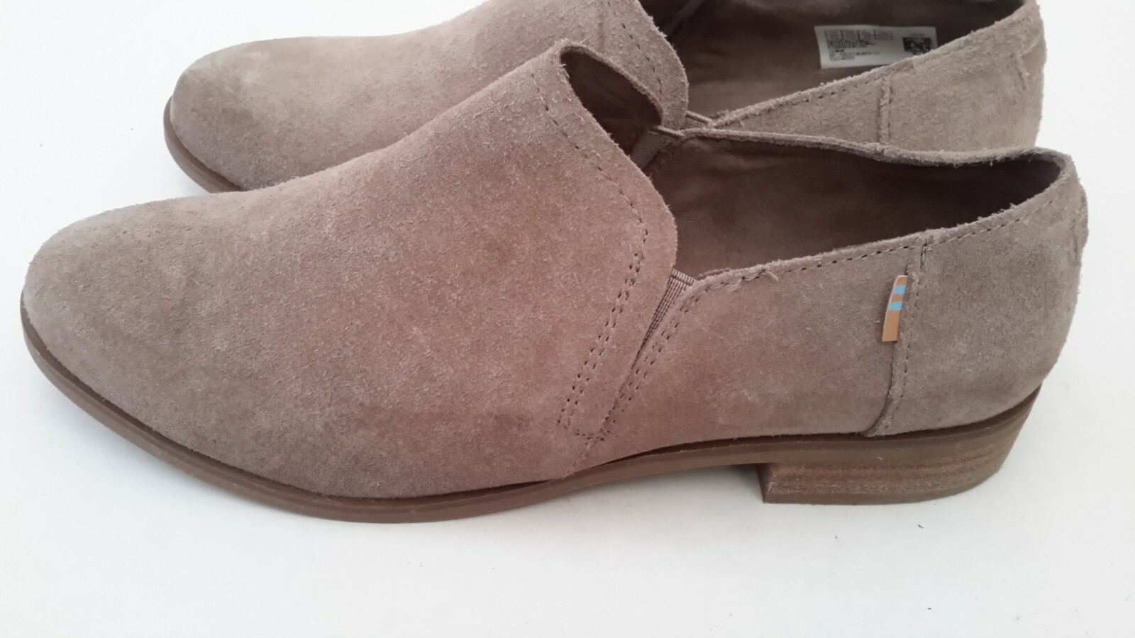 Toms Womens Size 8.5 Beige Suede Upper Slip On Casual Shoes Pre-owned