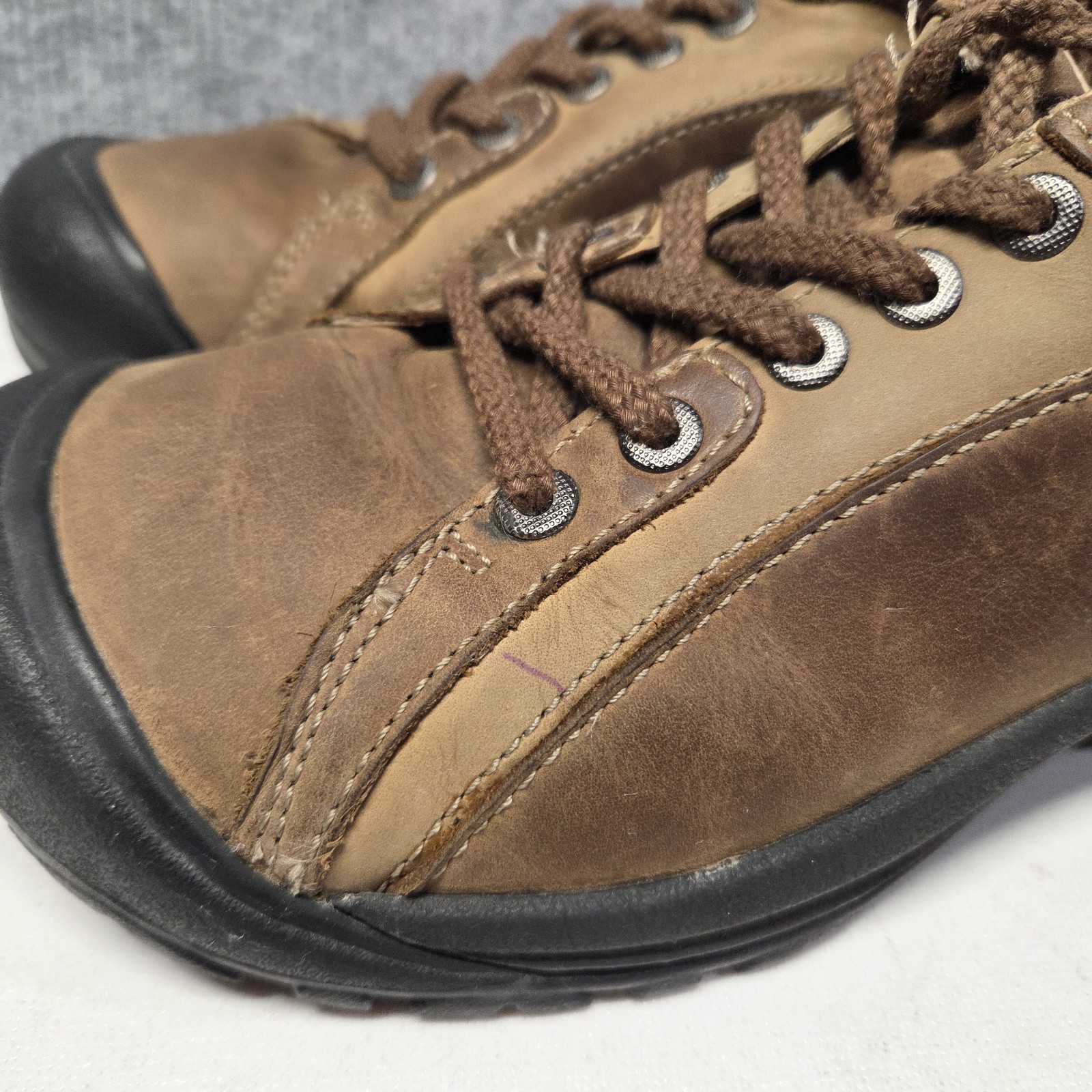 Keen Presidio Shoes Women’s 7 Brown Leather Comfort Walking Hiking Sneakers