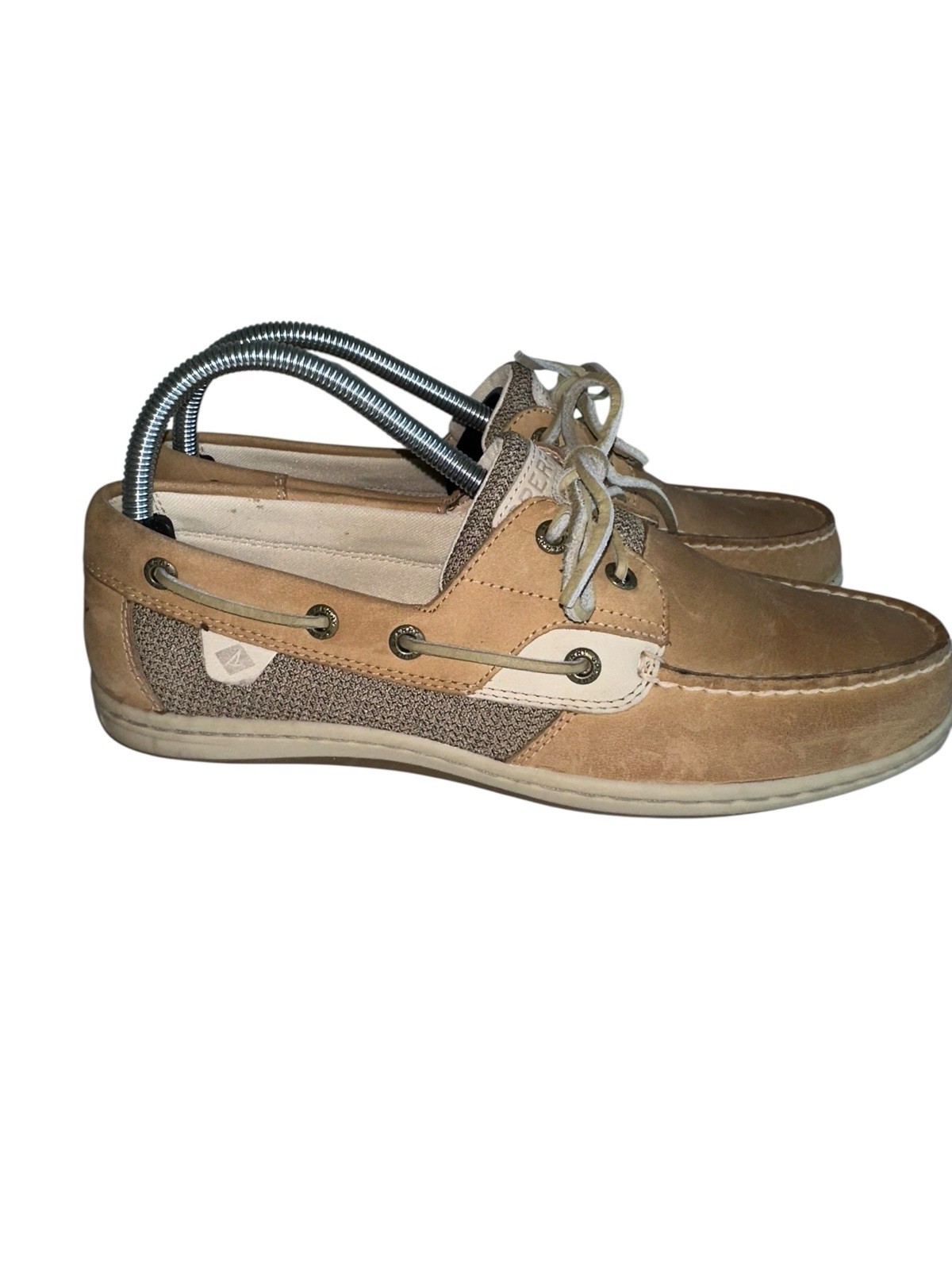 SPERRY Top Sider Women’s Size 9 Koifish 2 Eye Boat Shoe Linen/Oat ST95589
