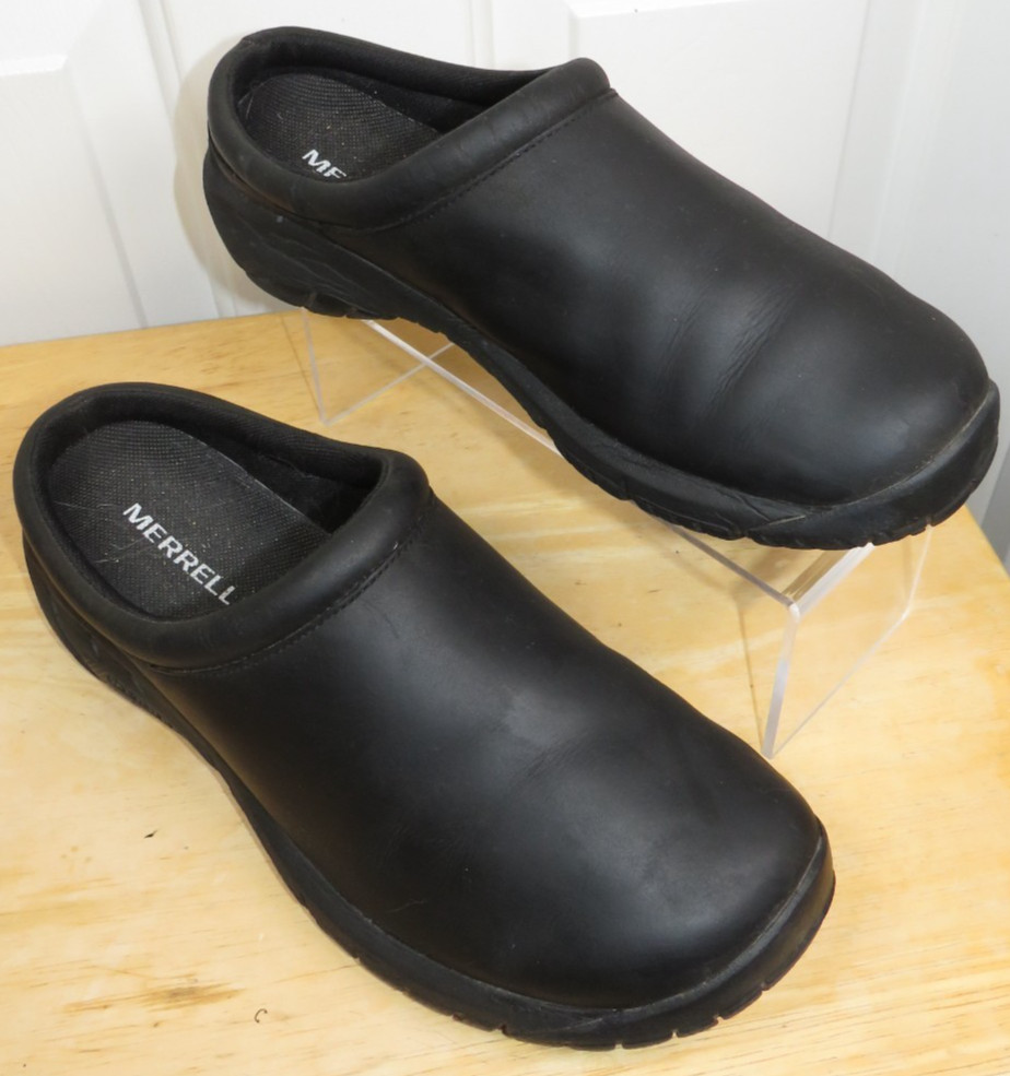 Merrell Women’s Encore Nova Slip On Shoe J002112 Clogs Black Leather Size 9.5
