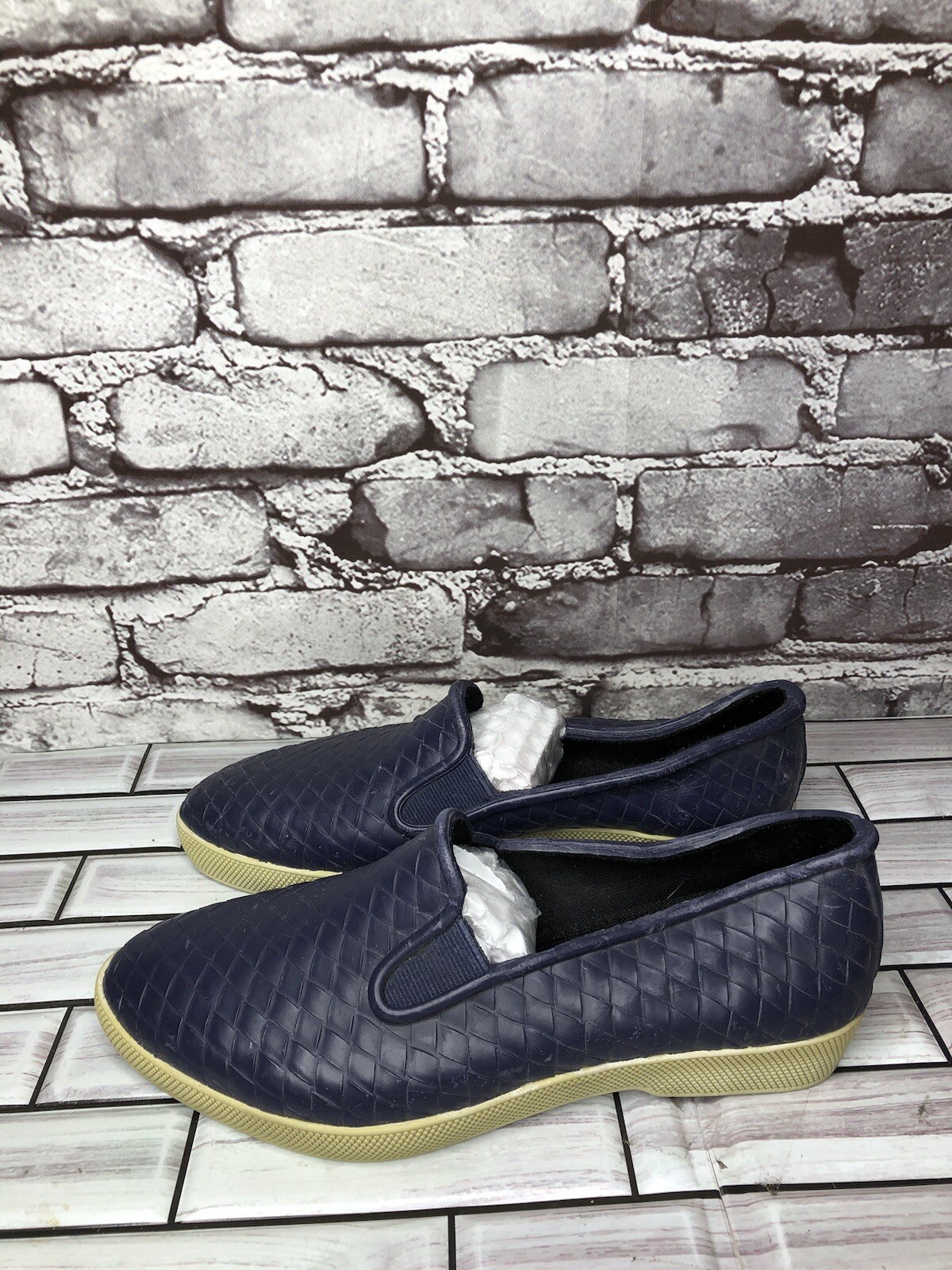 Cougar Blue Woven Leather Waterproof Slip On Casual Shoes Women’s Sz 7M US/38EU