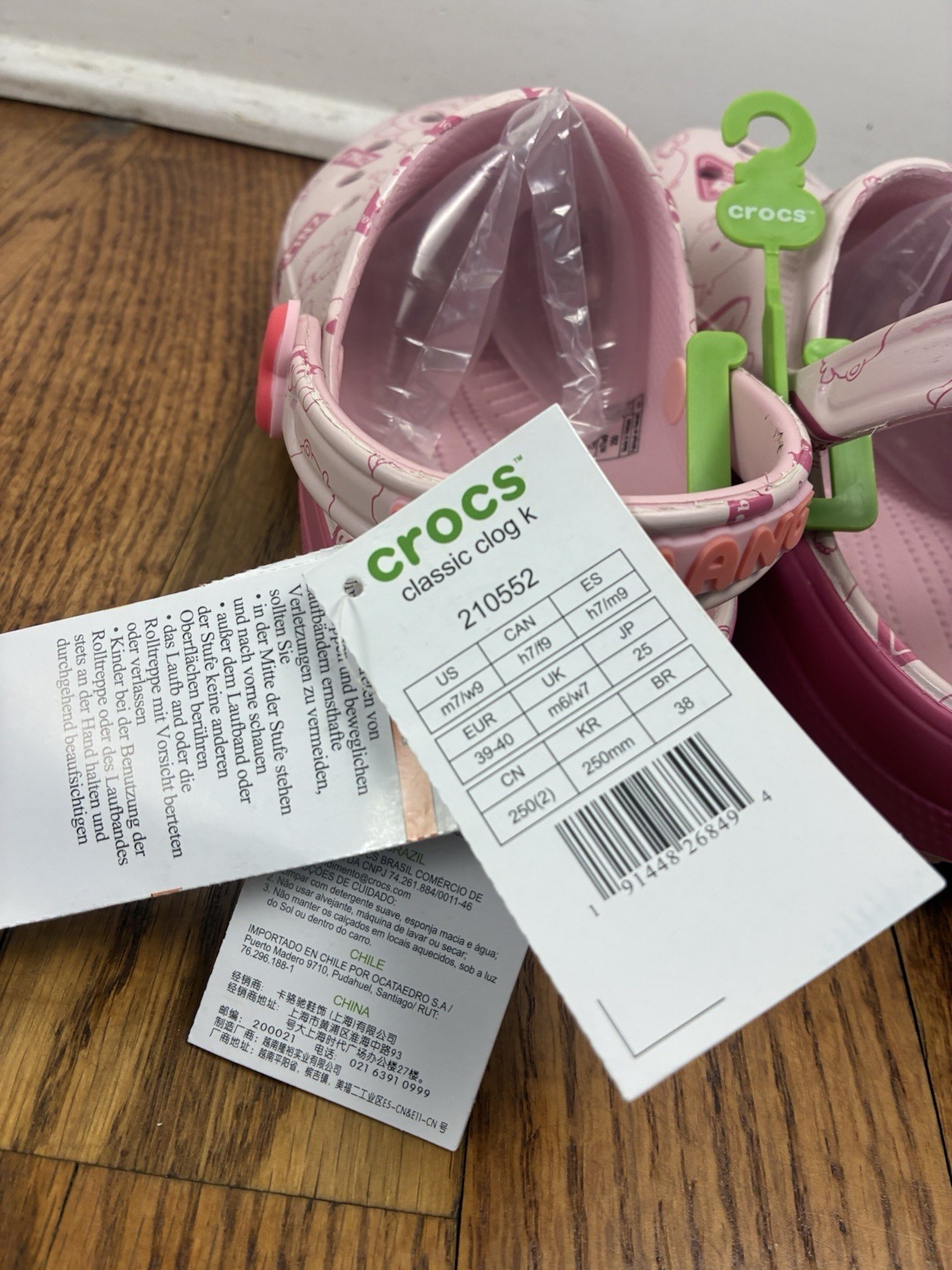 Crocs x Zanmang Loopy Classic Clog Pink Size M7/W9 (39-40)