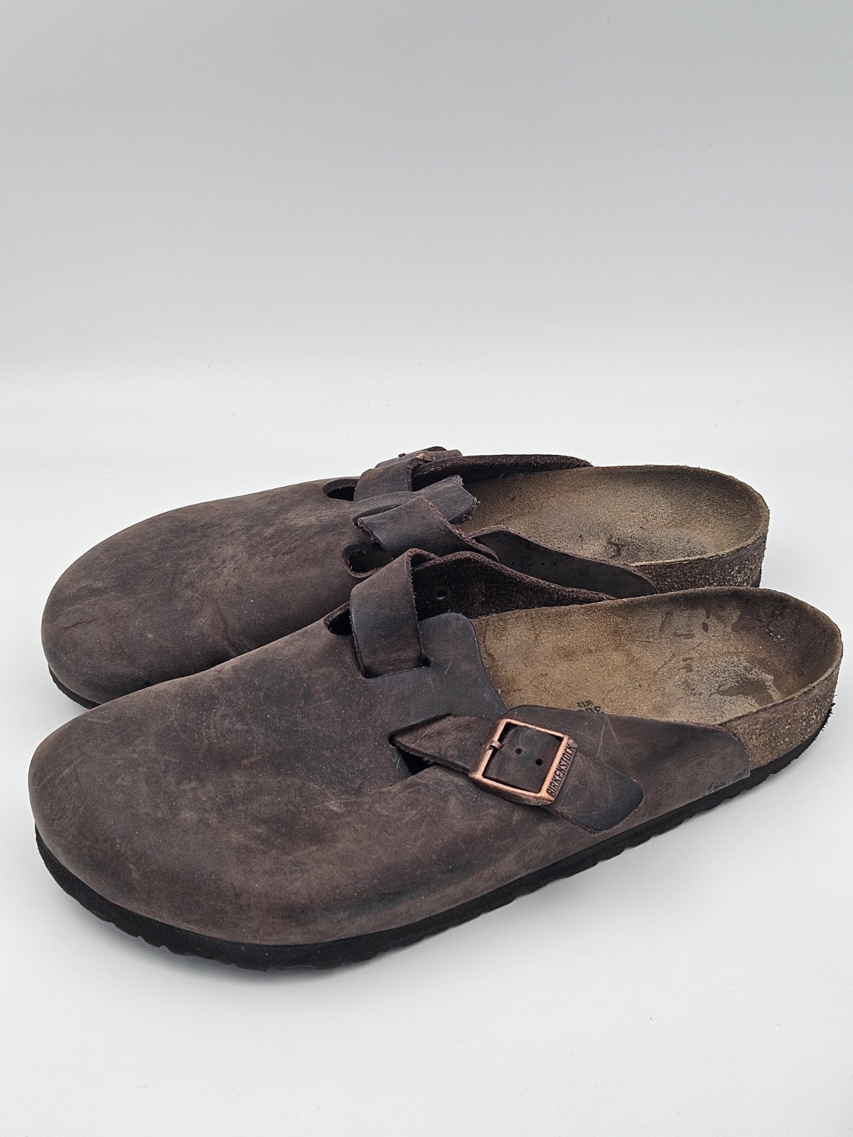BIRKENSTOCK Boston 46 Soft Footbed Suede Leather Mocha Unisex Clog Shoes