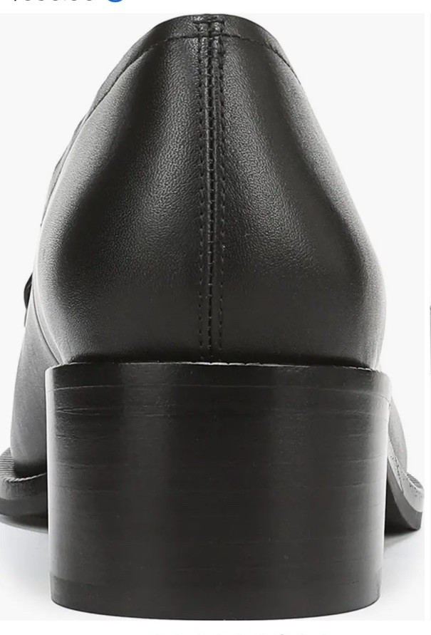 NWD $350 Vince Larose Loafers Black Leather Slip On Low Block Heel Sz 8.5 M/39