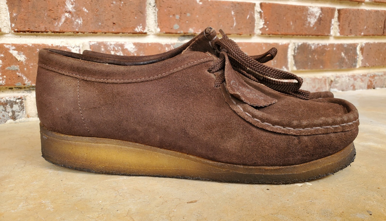 *Clarks*Originals♡Wallabee♡WomenSz.9●Dark Suede●Lace Up●Casual Shoes●Pre-Loved💗