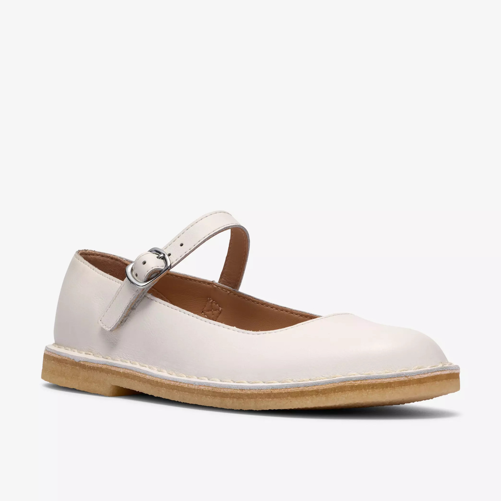 Clarks Women’s Desert Jane White Leather 26187453