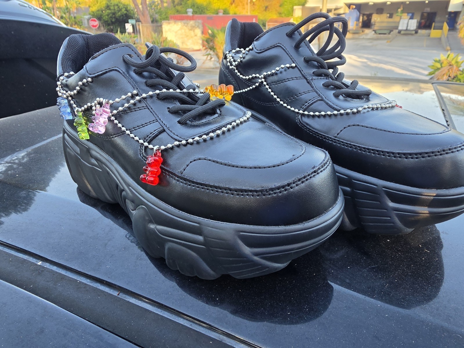 KOI Jinxxy Gummy Bear Black Shoes