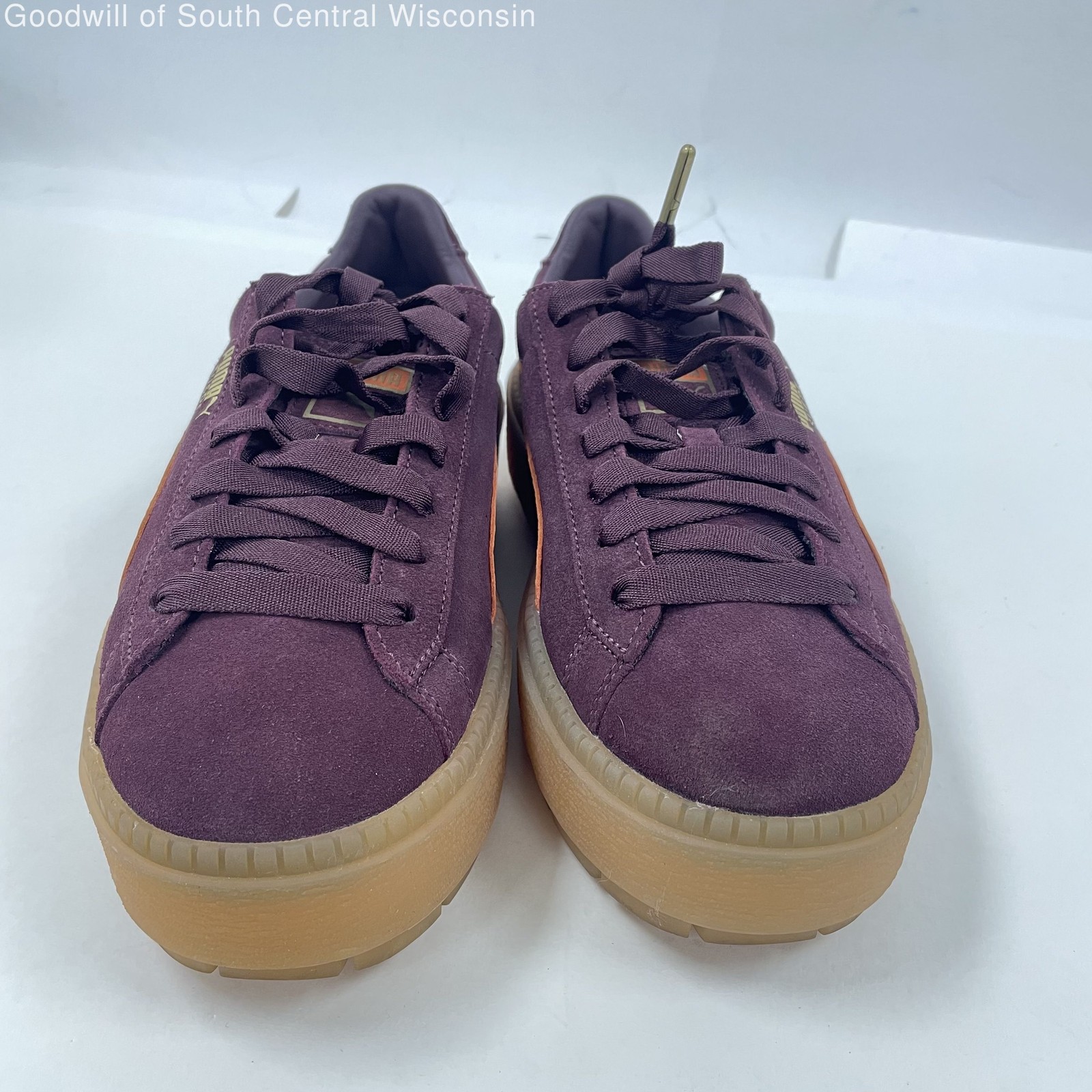 Puma Women’s Burgundy Platform Trace Block Shoes – US 8.5