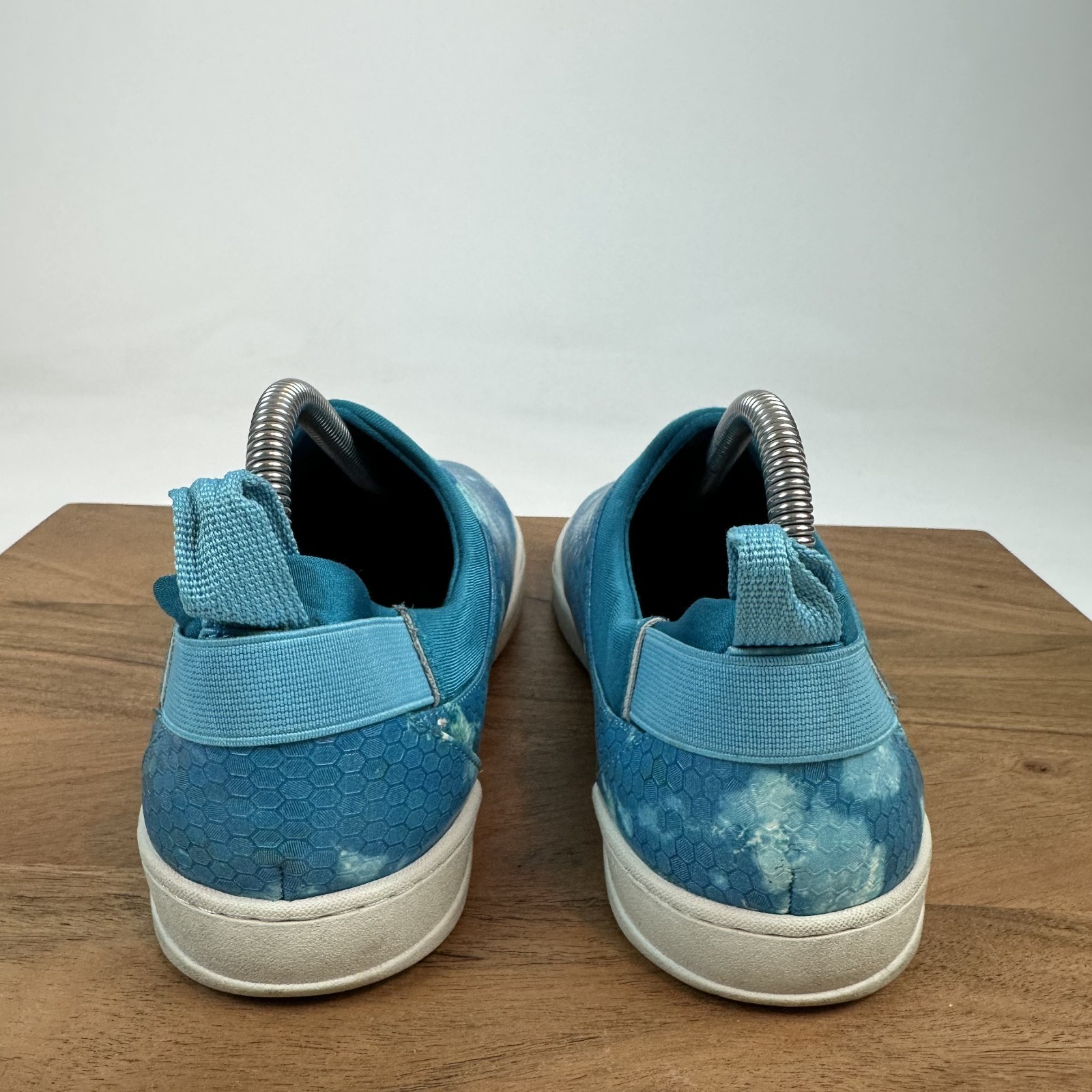 Womens Softwalk Maya Lifestyle Teal Spotted Leather Pull On Sneakers Size 9.5 M