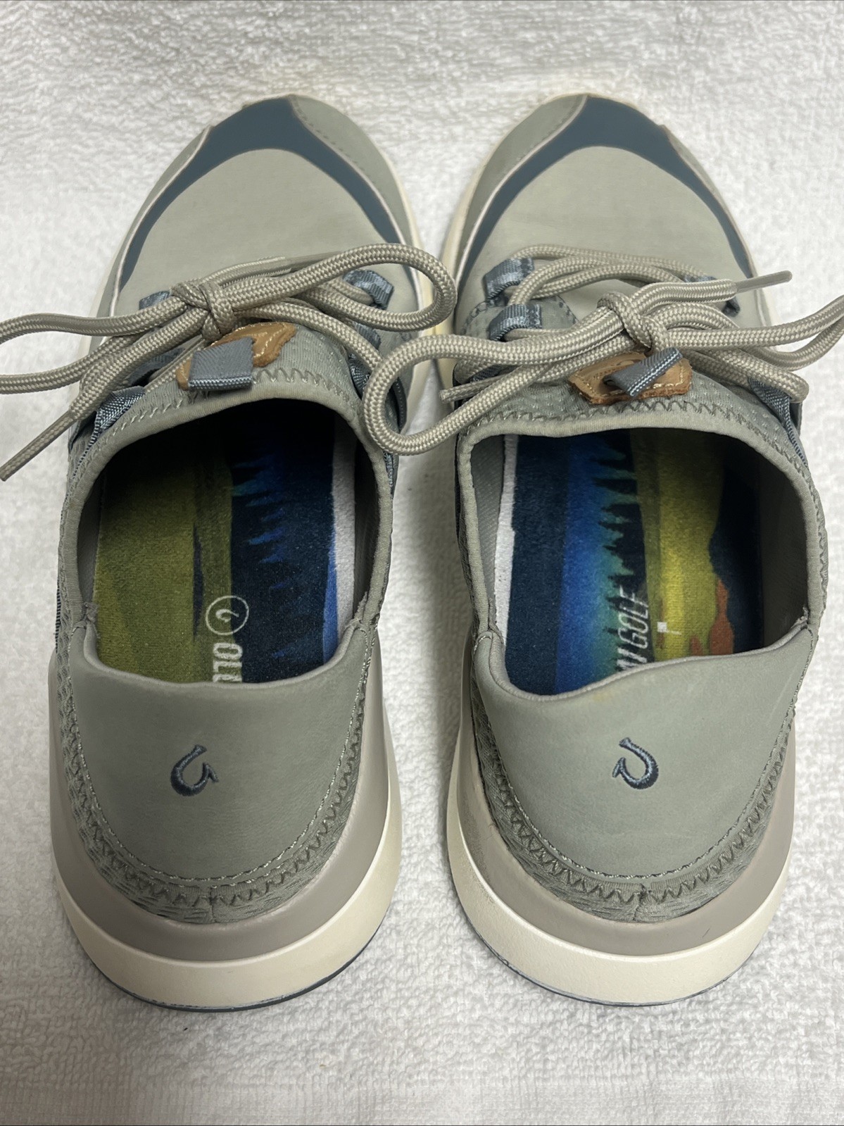 OluKai Kawela Women’s Breathable Golf Shoes Size 7 Sage Dusk