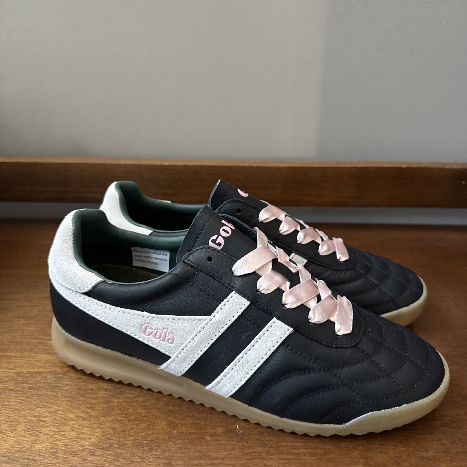 Gola x Anthopologie Stadium Quilted Sneakers Black/Pink/Green Women’s Sz 9.5 NIB