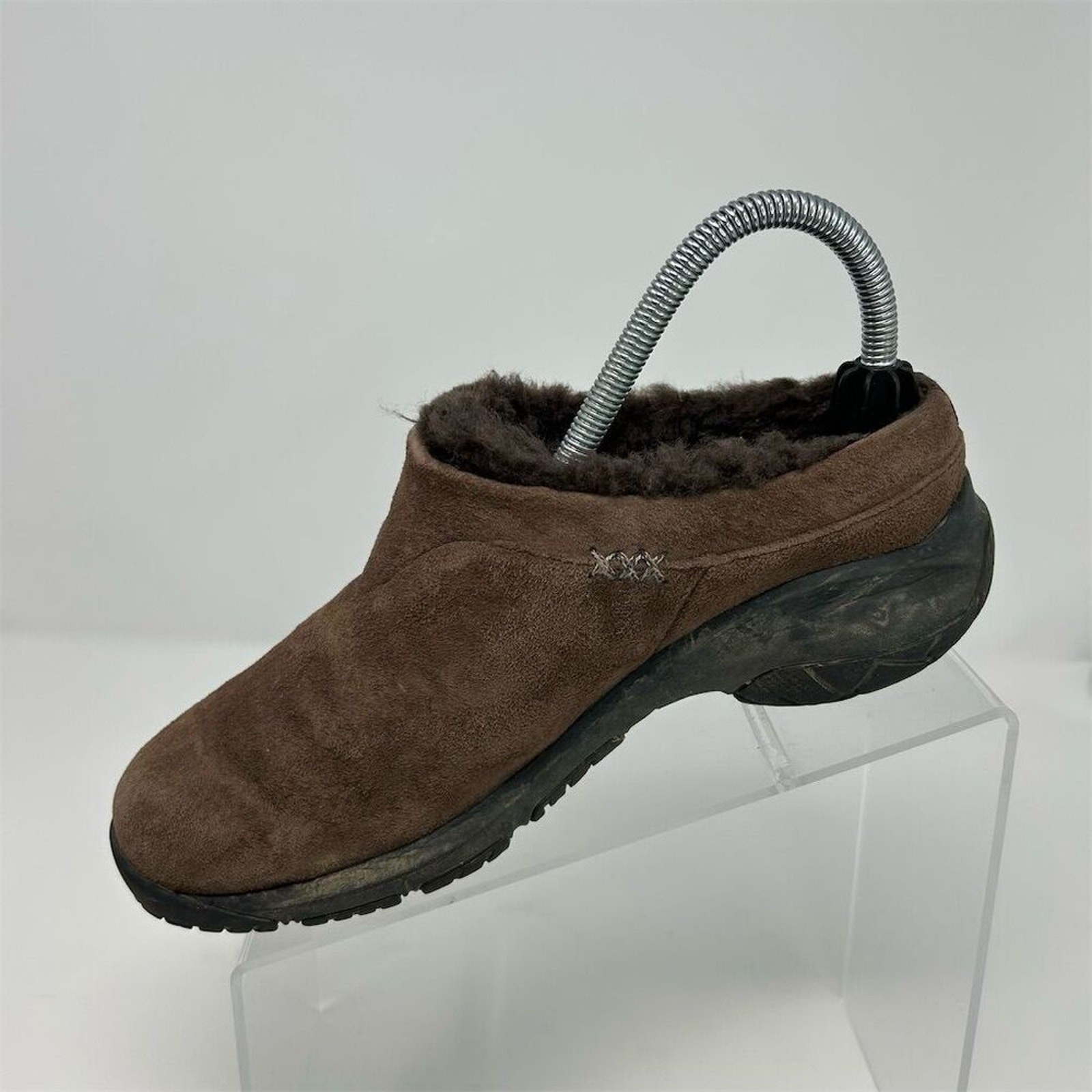 Merrell Encore Brown Suede Slip-On Clogs Size 6.5 Casual Comfort Fall Winter