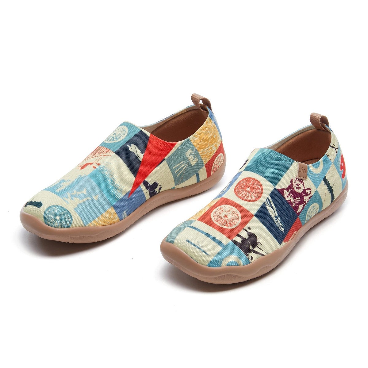UIN Women’s Walking Shoes Slip On Casual (Travel Memoir 1 )