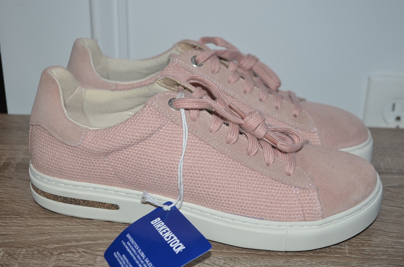 Birkenstock Bend Low Top Lace Up Sneaker Soft Pink Suede Womens EU 39 US 8- 8.5