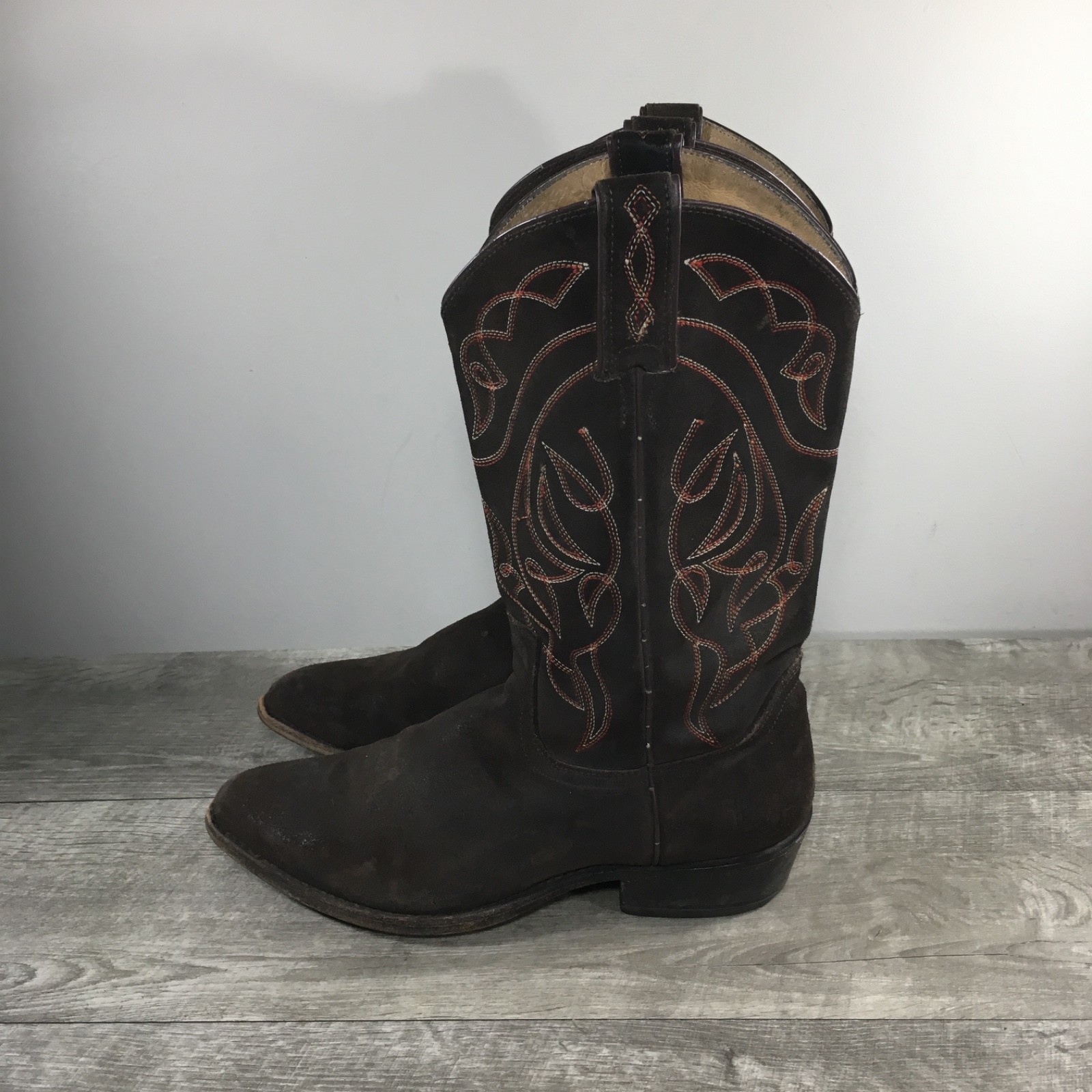 Women’sFrye #76876 Billy Short Stitch Cowboy Western Brown Suede Boots Size 10