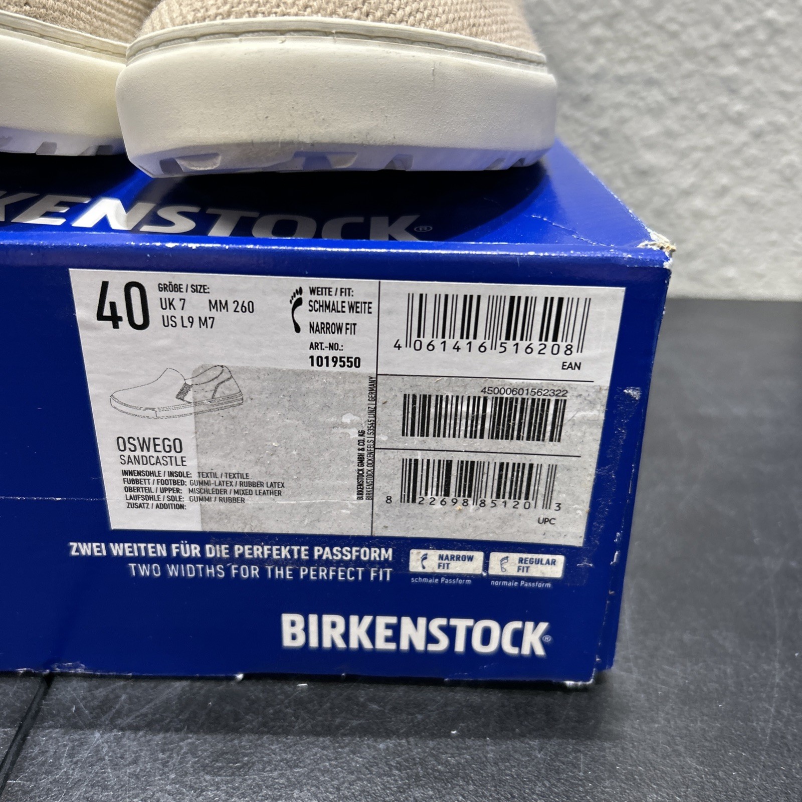 BIRKENSTOCK Oswego Casual Slip-On Shoe Unisex Size US M7/W9 Narrow Fit
