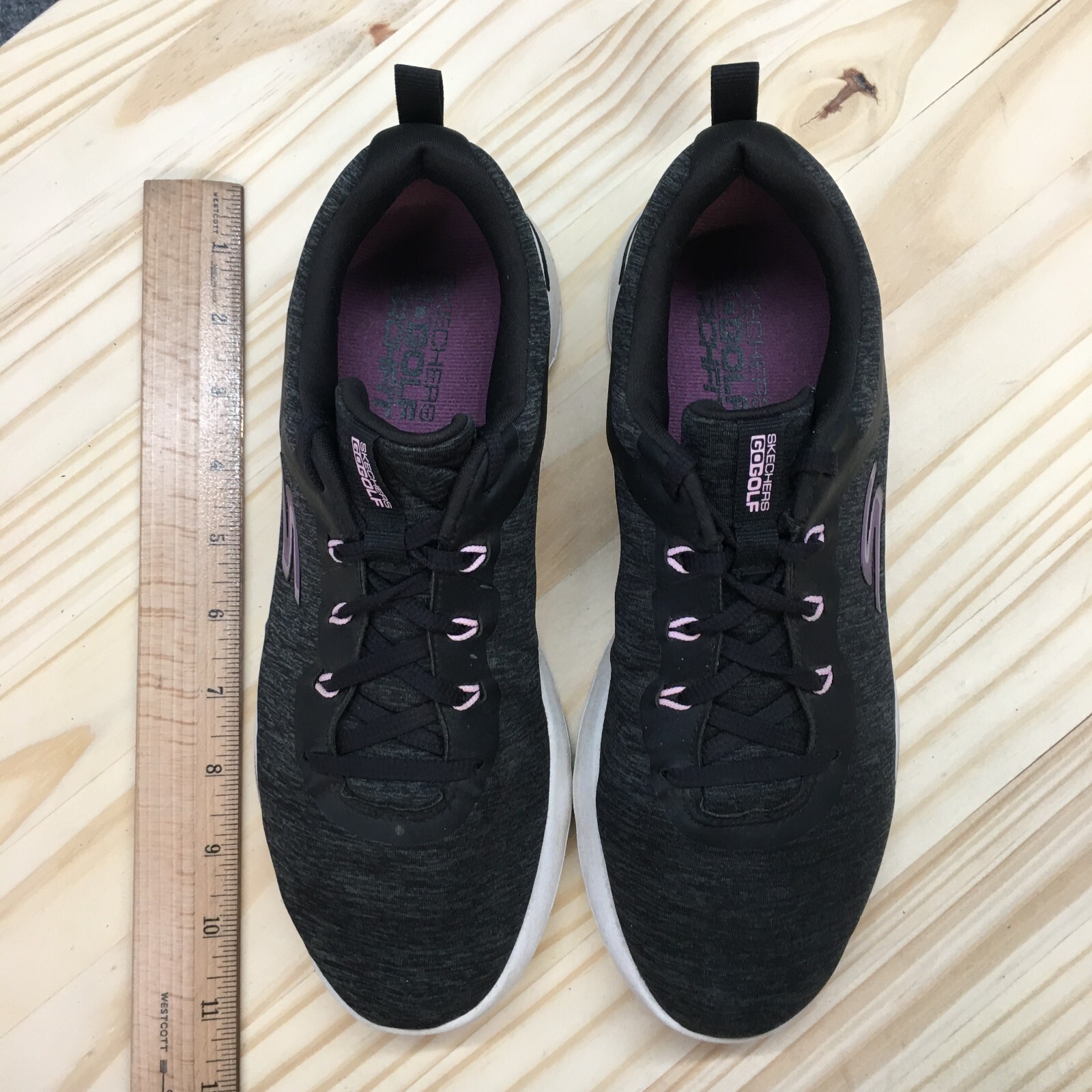 Skechers Shoes Womens 8 Go Golf Walk 5 Sneakers 123034 Gray Fabric Lace Up