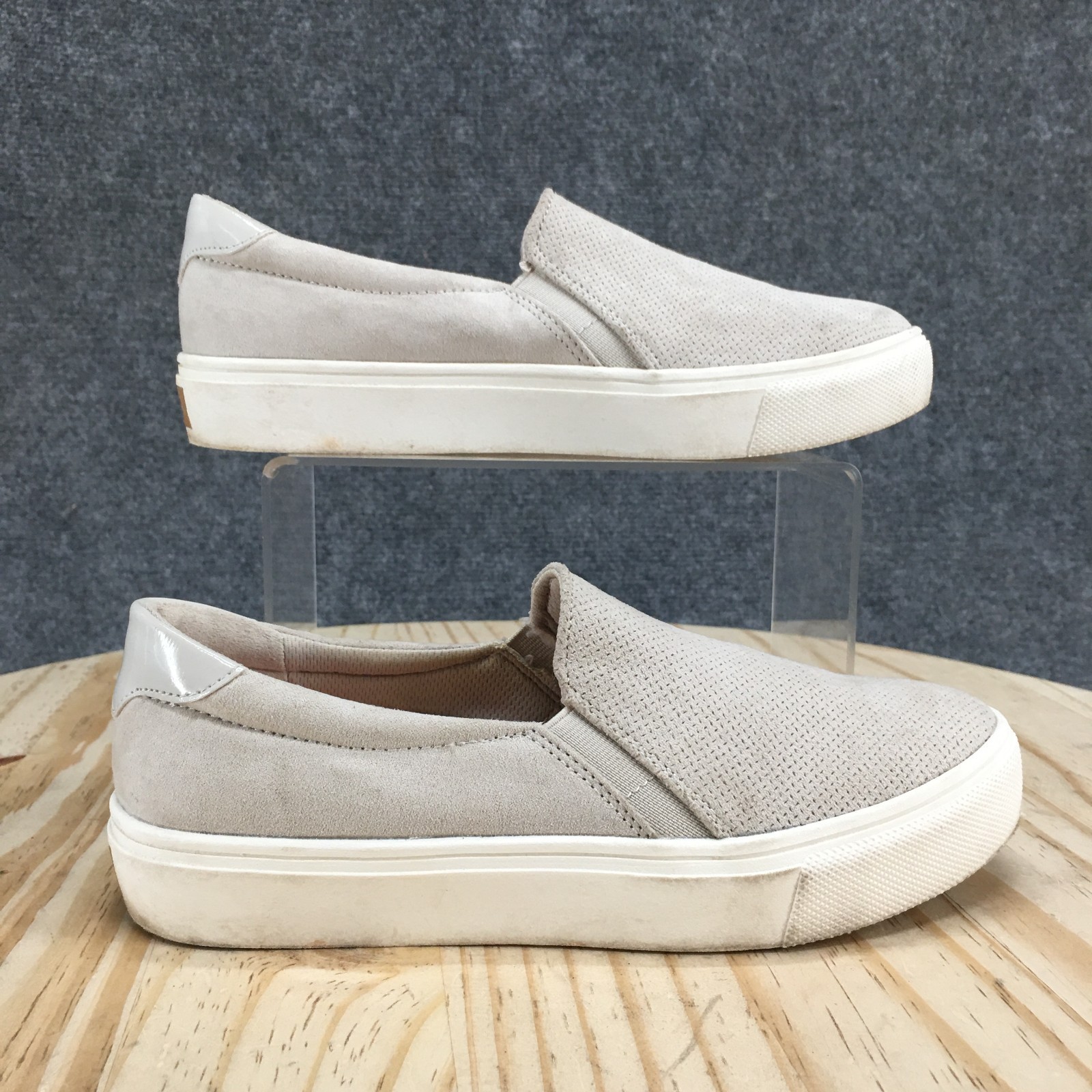 Dr. Scholls Shoes Womens 6 M Nova Slip On Sneakers Gray Fabric Casual Comfort