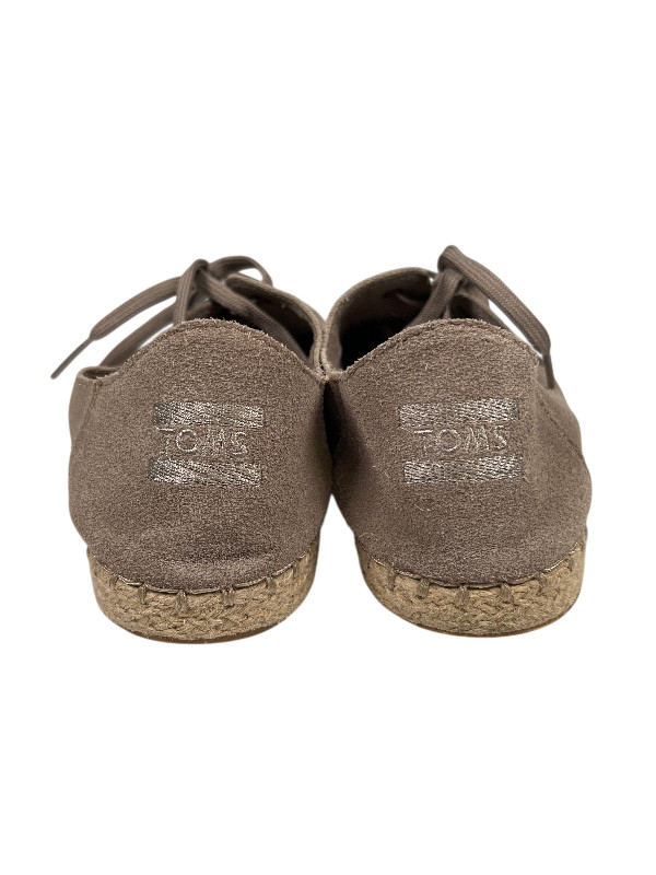 Toms Women’s Beige/Suede Lace Up Espadrille Sneakers – 8