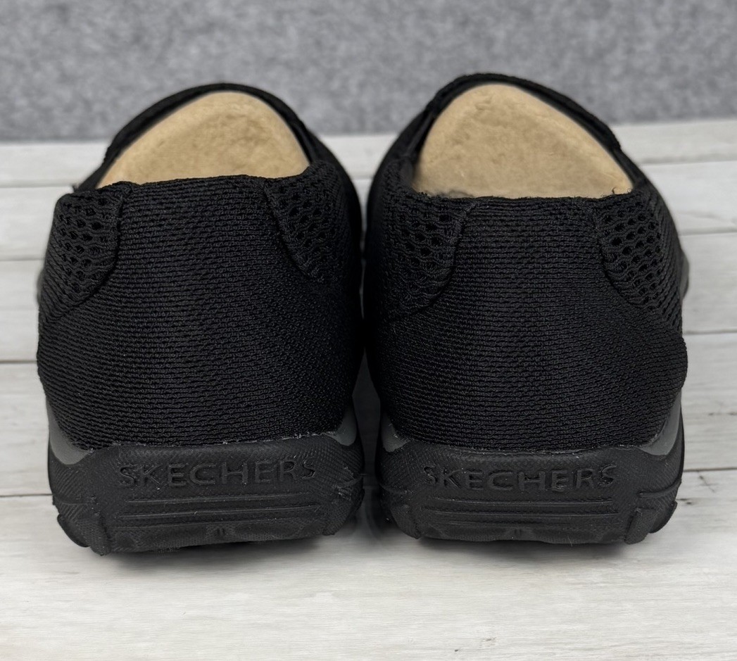 Skechers Air Cooled Memory Foam Shoes Womens 8.5 W Black Reggae Fest Willows NEW