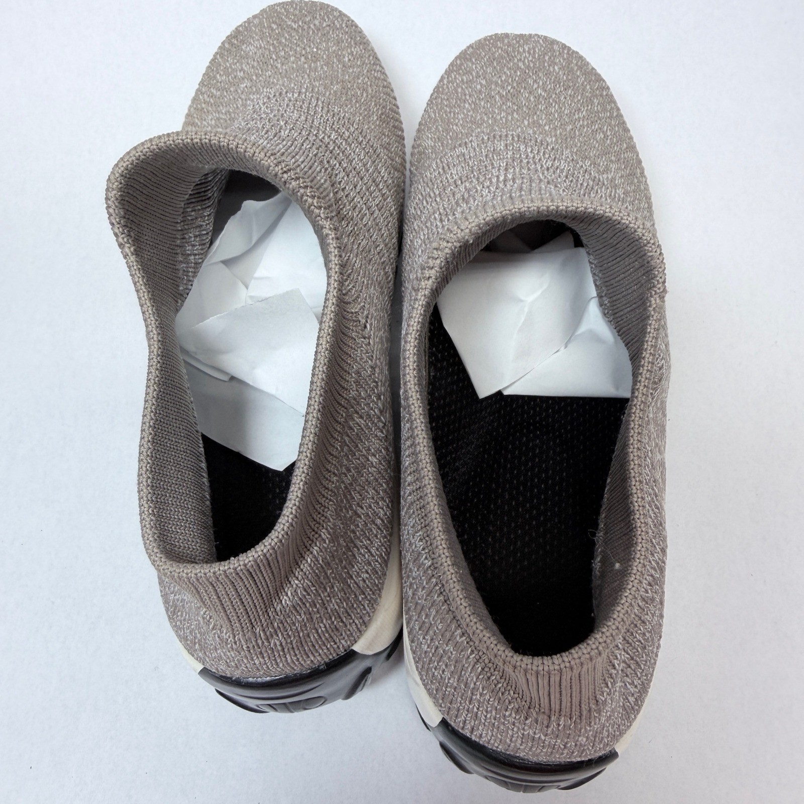 Taupe Mesh Slip On Sock Sneakers Air Cushion Walking Shoes Mens 8 Womens 9.5